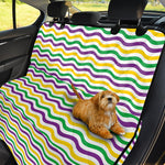 Mardi Gras Wave Pattern Print Pet Car Back Seat Cover