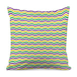 Mardi Gras Wave Pattern Print Pillow Cover