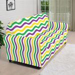 Mardi Gras Wave Pattern Print Sofa Cover