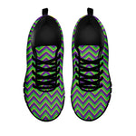 Mardi Gras Zigzag Pattern Print Black Sneakers