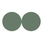 Mardi Gras Zigzag Pattern Print Car Coasters