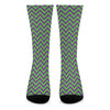 Mardi Gras Zigzag Pattern Print Crew Socks