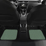 Mardi Gras Zigzag Pattern Print Front and Back Car Floor Mats