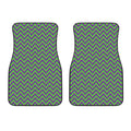 Mardi Gras Zigzag Pattern Print Front Car Floor Mats