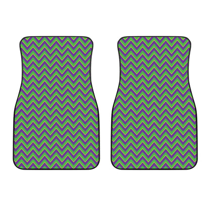 Mardi Gras Zigzag Pattern Print Front Car Floor Mats