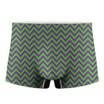 Mardi Gras Zigzag Pattern Print Men's Boxer Briefs