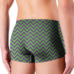 Mardi Gras Zigzag Pattern Print Men's Boxer Briefs