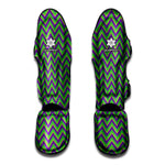 Mardi Gras Zigzag Pattern Print Muay Thai Shin Guard