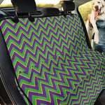 Mardi Gras Zigzag Pattern Print Pet Car Back Seat Cover
