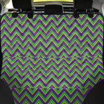 Mardi Gras Zigzag Pattern Print Pet Car Back Seat Cover