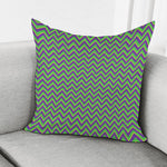Mardi Gras Zigzag Pattern Print Pillow Cover