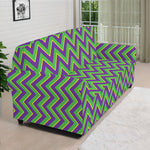 Mardi Gras Zigzag Pattern Print Sofa Cover