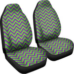 Mardi Gras Zigzag Pattern Print Universal Fit Car Seat Covers