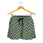 Mardi Gras Zigzag Pattern Print Women's Shorts