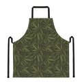 Marijuana Leaf Pattern Print Apron