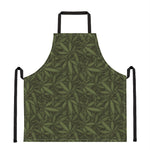 Marijuana Leaf Pattern Print Apron