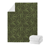 Marijuana Leaf Pattern Print Blanket