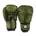 Marijuana Leaf Pattern Print Boxing Gloves