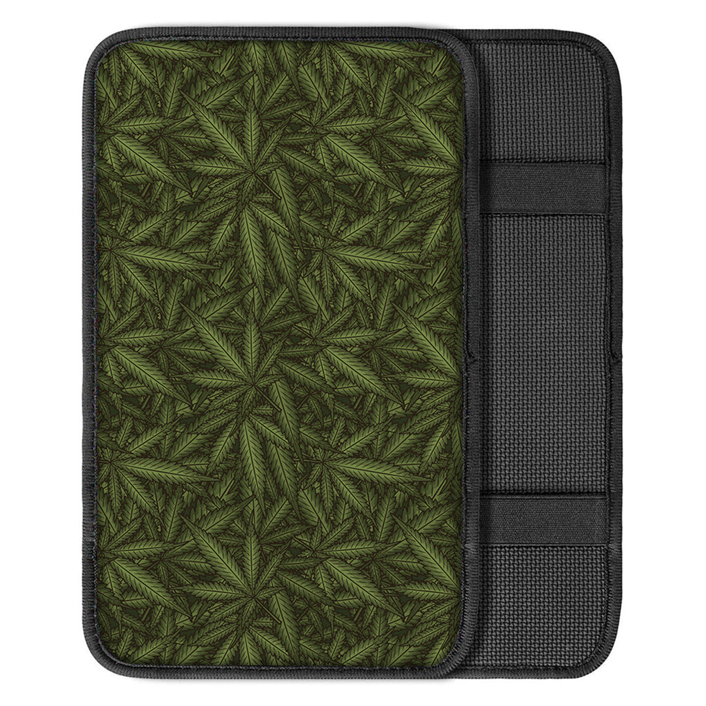 Marijuana Leaf Pattern Print Car Center Console Cover