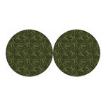 Marijuana Leaf Pattern Print Car Coasters
