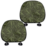Marijuana Leaf Pattern Print Car Headrest Covers