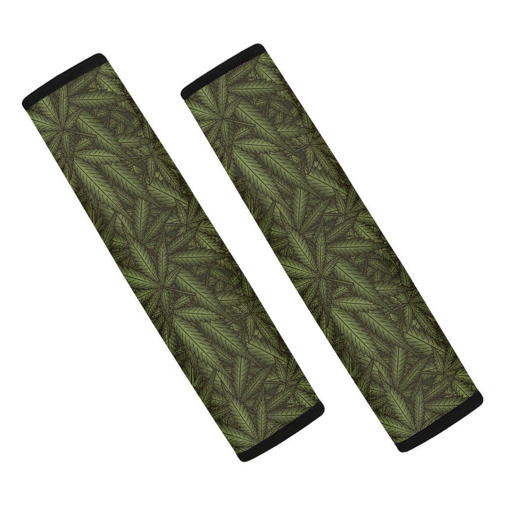 Marijuana Leaf Pattern Print Car Seat Belt Covers