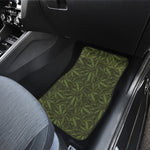 Marijuana Leaf Pattern Print Front Car Floor Mats