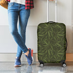 Marijuana Leaf Pattern Print Luggage Cover