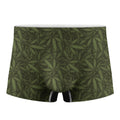 Marijuana Leaf Pattern Print Men's Boxer Briefs