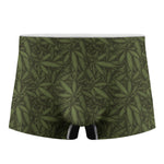 Marijuana Leaf Pattern Print Men's Boxer Briefs