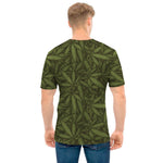 Marijuana Leaf Pattern Print Men's T-Shirt