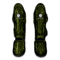 Marijuana Leaf Pattern Print Muay Thai Shin Guards