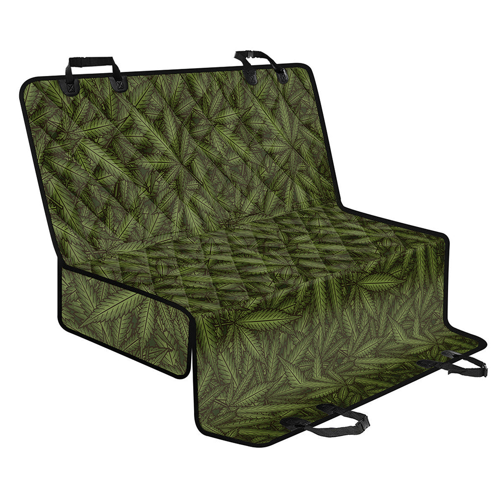 Marijuana Leaf Pattern Print Pet Car Back Seat Cover