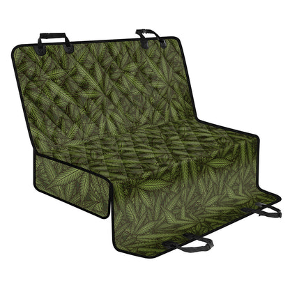 Marijuana Leaf Pattern Print Pet Car Back Seat Cover