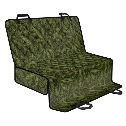 Marijuana Leaf Pattern Print Pet Car Back Seat Cover