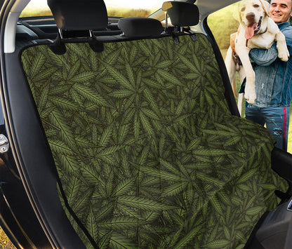 Marijuana Leaf Pattern Print Pet Car Back Seat Cover