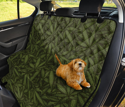 Marijuana Leaf Pattern Print Pet Car Back Seat Cover