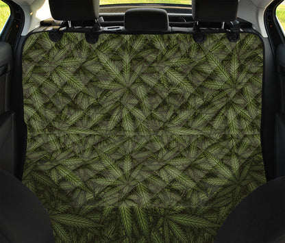 Marijuana Leaf Pattern Print Pet Car Back Seat Cover
