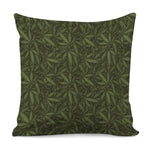 Marijuana Leaf Pattern Print Pillow Cover