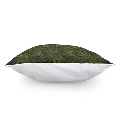 Marijuana Leaf Pattern Print Pillow Cover