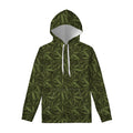 Marijuana Leaf Pattern Print Pullover Hoodie