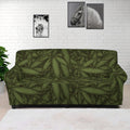 Marijuana Leaf Pattern Print Sofa Cover