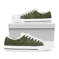 Marijuana Leaf Pattern Print White Low Top Sneakers