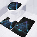 Masonic Eye All Seeing Print 3 Piece Bath Mat Set