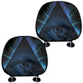 Masonic Eye All Seeing Print Car Headrest Covers