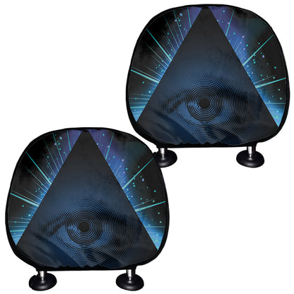 Masonic Eye All Seeing Print Car Headrest Covers
