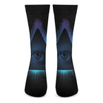 Masonic Eye All Seeing Print Crew Socks