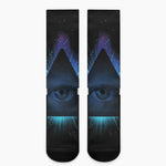 Masonic Eye All Seeing Print Crew Socks