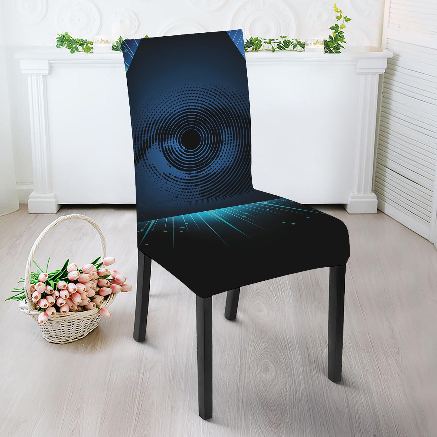 Masonic Eye All Seeing Print Dining Chair Slipcover