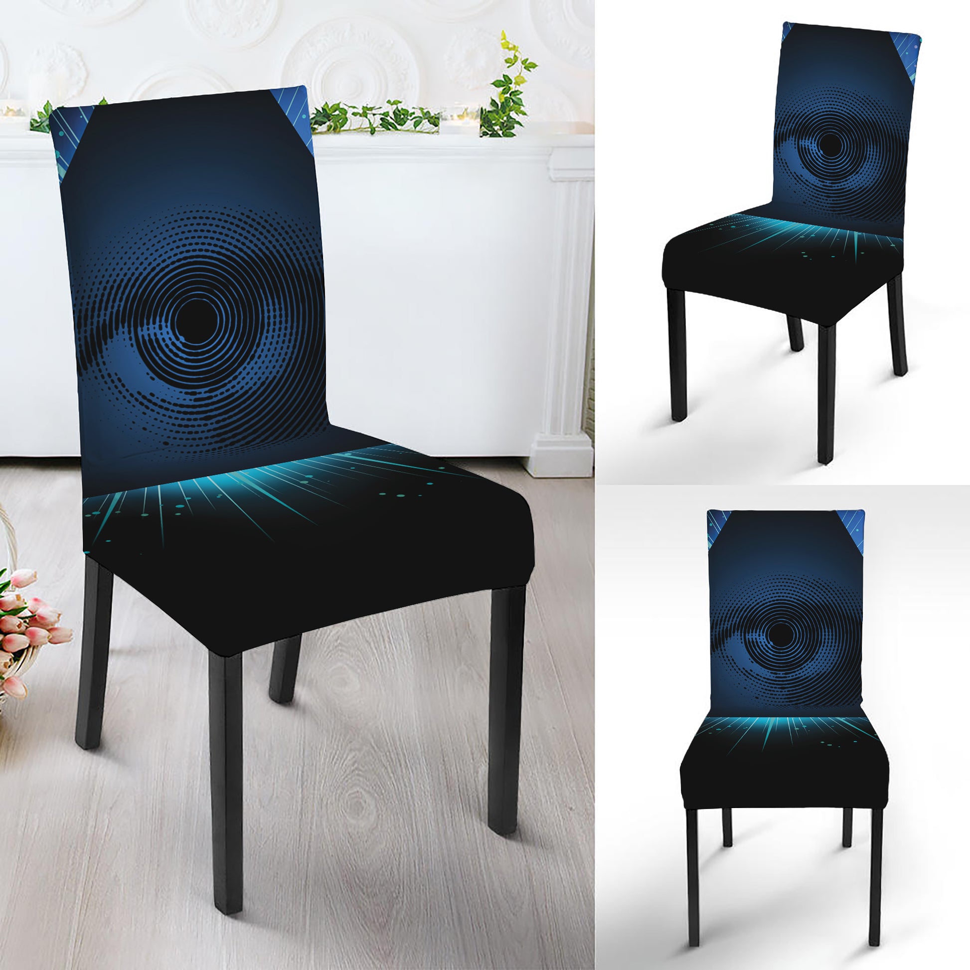 Masonic Eye All Seeing Print Dining Chair Slipcover